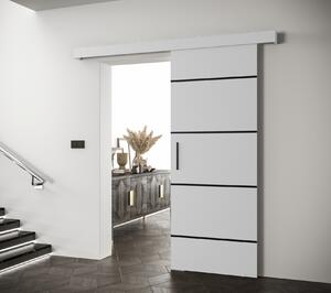 Tolóajtó fekete fogantyúval SALOME 4 - 70 cm, fehér