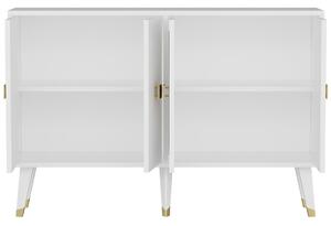 Hanah Home Console White Gold Ahart - White, Gold