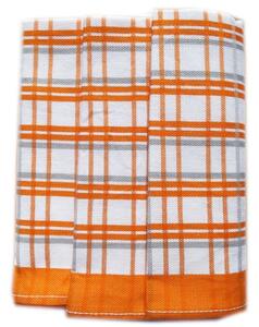 Polášek Kockás konyharuha Egypt – 3 darabos szett - sz. 5 | Narancssárga