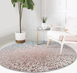 Szürke-rézszínű mosható-robotporszívóval tisztítható kerek szőnyeg ø 80 cm Comfort – Mila Home