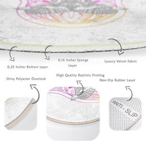 Fehér mosható-robotporszívóval tisztítható kerek szőnyeg ø 100 cm Comfort – Mila Home