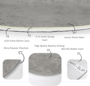Szürke mosható-robotporszívóval tisztítható kerek szőnyeg ø 80 cm Comfort – Mila Home