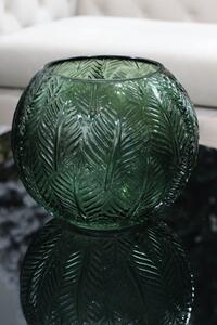 Zöld kerek üveg váza LESIA 21cm