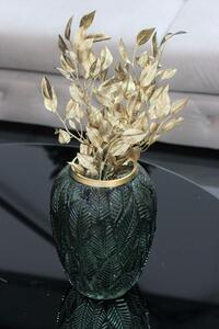 Zöld ovális üveg váza LESIA 24cm