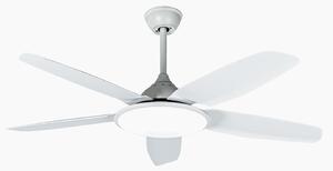 Divian LED mennyezeti ventilátor, fehér, DC, csendes, CCT – Lucande Lucande, Divian, Fehér, Nappali, Fém, Modern