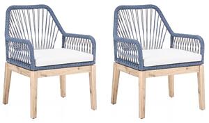 Kétdarabos székszett ülőpárnával OLBIA Tengerészkék