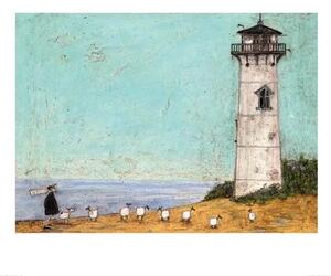 Sam Toft - Seven Sisters And A Lighthouse Festmény reprodukció, (50 x 40 cm)