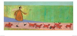 Művészeti nyomat Sam Toft - The March of the Sausages, Sam Toft, (60 x 30 cm)
