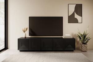 Asha TV-szekrény 200 cm - matt fekete