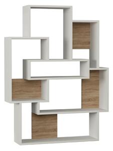Hanah Home Könyvespolc White Oak Barce - Fehér, Tölgy