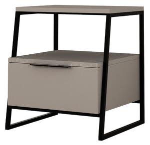 Hanah Home Nightstand Light Mocha Black Pal - Light Mocha v2