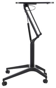 STE-SH-A10 Black állítható magasságú, görgős íróasztal fekete vázzal
