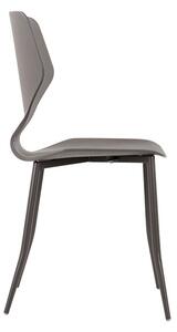 Modern műanyag szék, szürkésbarna - FOURMI