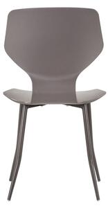Modern műanyag szék, szürkésbarna - FOURMI