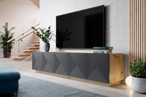 Asha TV-szekrény 200 cm - artisan /rivier stone matt