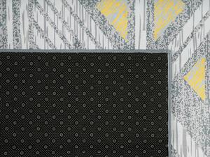 Elegáns Szürke Sárga Geometrikus Mintás Szőnyeg 160 x 230 cm KARGI