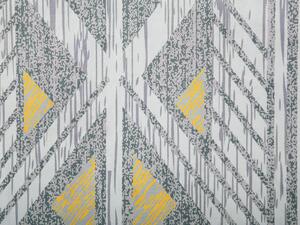 Elegáns Szürke Sárga Geometrikus Mintás Szőnyeg 80 x 150 cm KARGI