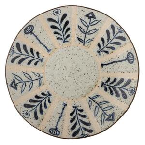 Világoskék-krémszínű agyagkerámia tányér ø 21 cm Leonie – Bloomingville