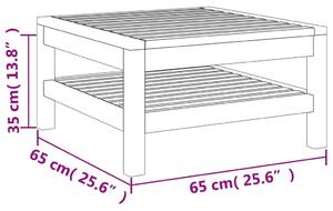 VidaXL tömör akácfa dohányzóasztal 65 x 65 x 35 cm