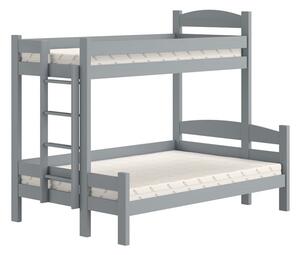 Lovic emeletes ágy, fiókokkal, bal oldali - 90x200 cm/120x200 cm, szürke
