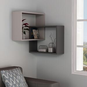 Hanah Home Wall Shelf Light Mocha Anthracite Ring - Light Mocha, Anthracite