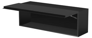 Loftia vízszintes felakasztható szekrény - fekete/fekete matt