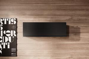 Loftia vízszintes felakasztható szekrény - fekete/fekete matt