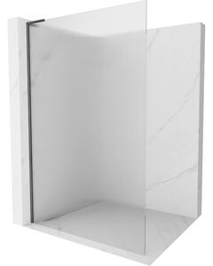 Mexen Kioto L, Walk-In zuhany paraván 70 x 200 cm, 8 mm-es üveg bordás mintával, grafit profil, 800-070-103-66-09