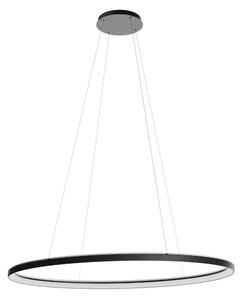 NOBU LED függőlámpa, matt fekete, 120x75 cm