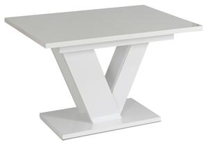 JAKS Clark étkezőasztal 120 cm fehér gloss glamour