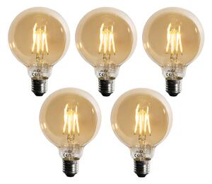 5 db E27 Dimmelhető LED izzó G95 5W 450lm 2700K