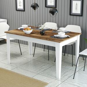 Hanah Home Dining Table Walnut White Milan 520 - Walnut, White