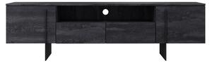 Larena TV-szekrény 200 cm, nyitott polccal - faszén / fekete lábak