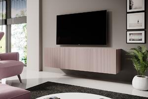 Nicole 150 cm fali TV-szekrény - antik rózsaszín MDF