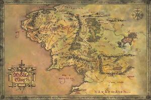 XXL Poszter The Lord of the Rings - Middle Earth, (120 x 80 cm)