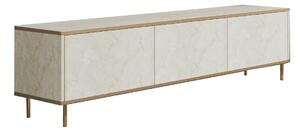 Hanah Home TV Stand Travertine Gold Imaj - Travertine, Gold