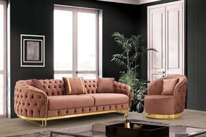 Chicago Gold 3 személyes chesterfield kanapé Rózsaszín