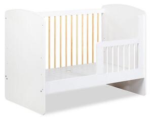 Klups Karolina II kiságy 60x120 - fehér/fenyő rácsokkal
