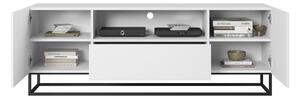Asha TV-szekrény 167 cm fémlábakon - matt fehér