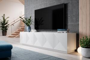 Asha TV-szekrény 200 cm - matt fehér
