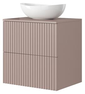 Nicole 60 cm mosdó alatti függesztett szekrény - antik rózsaszín MDF