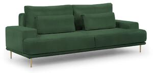 Nicole kanapé a nappaliba - zöld Napoli 12/arany lábak