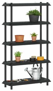 VidaXL Polc egység 5 szint 100 x 40 x 177 cm PP Antracitszürke