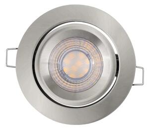 LEDVANCE LED Spot Set Simple Dim beltéri mennyezeti lámpa csiszolt nikkel színben, 380 lm fényerő, 4.90 W, 15000 h, IP20 védelemmel, 220-240 V AC, 2700 K, 4058075617766