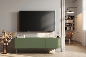 Desin 170 3D háromajtós TV-szekrény - olívazöld / nagano-tölgy