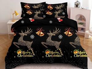 Mikroszálas ágyneműhuzat STARLIT DEER fekete Ágyneműhuzat mérete: 70 x 80 cm | 140 x 200 cm