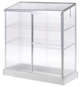 Mini üvegház erkélyre LECCE Ezüst 59 cm