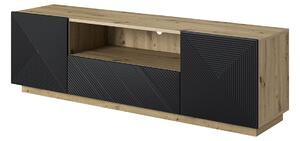 Asha TV-szekrény 167 cm - Artisan /matt fekete