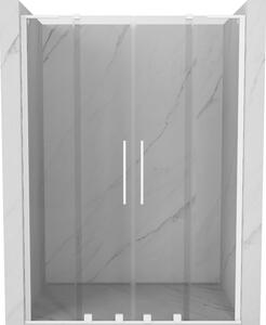 Mexen Velar L Duo, tolózuhanyajtó nyitáshoz 160 cm, 8 mm átlátszó üveg, fehér matt, 871-160-003-02-20