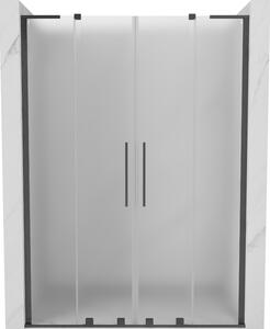 Mexen Velar L Duo, tolózuhanyajtó nyitáshoz 140 cm, 8 mm-es matt üveg, polírozott grafit, 871-140-003-32-66